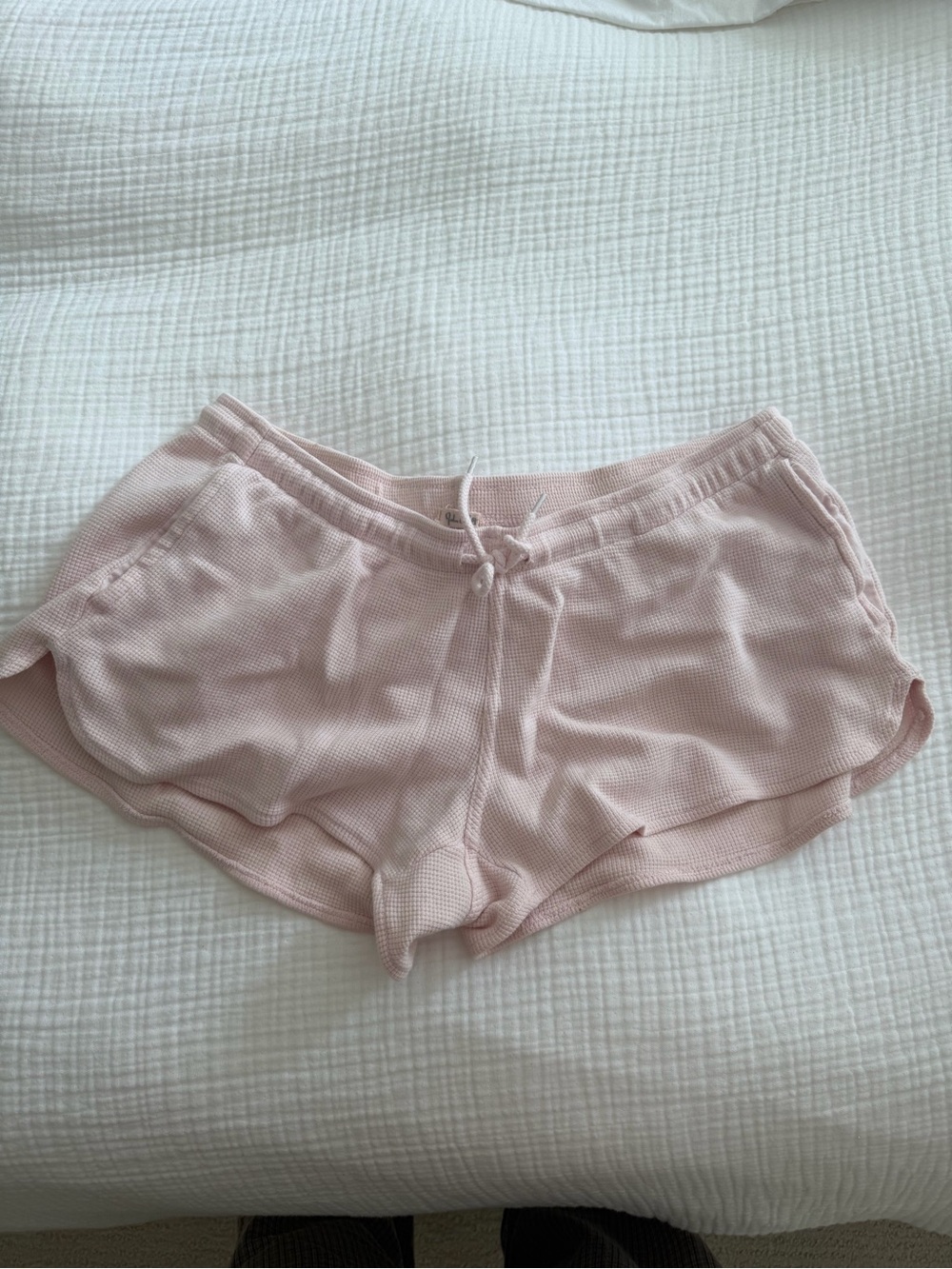 New!! Brandy Melville Pale Pink Waffle Knit Lounge Shorts